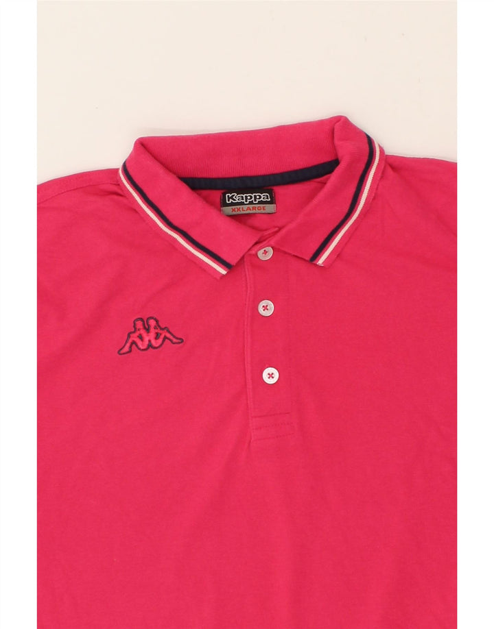 KAPPA Mens Polo Shirt 2XL Pink Cotton Vintage Kappa and Second-Hand Kappa from Messina Hembry 