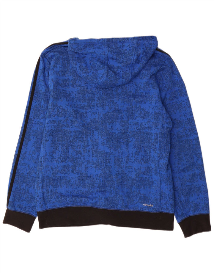 ADIDAS Mens Zip Hoodie Sweater Medium Blue Tie Dye Polyester