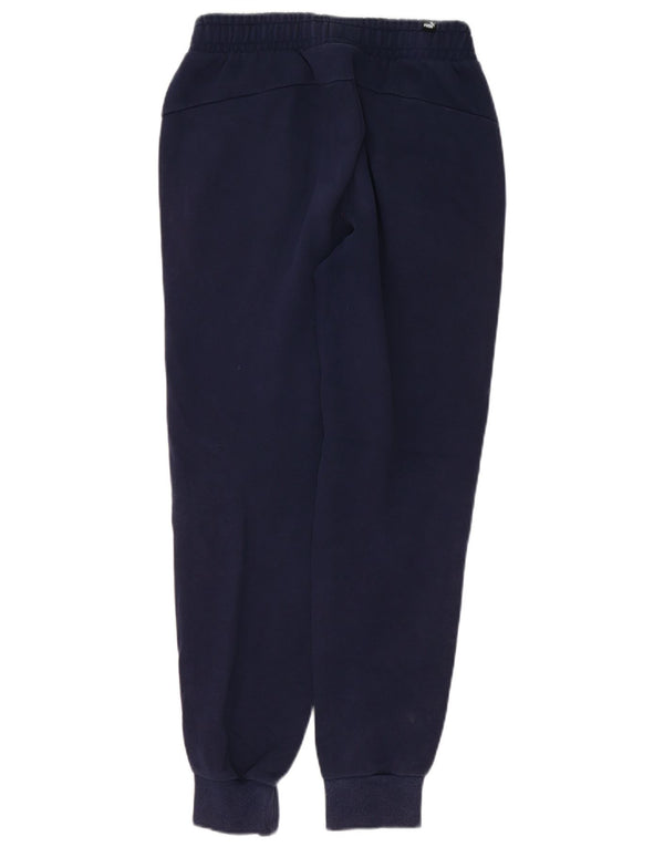 Puma Mens Tracksuit Trousers Joggers Small  Navy Blue Cotton