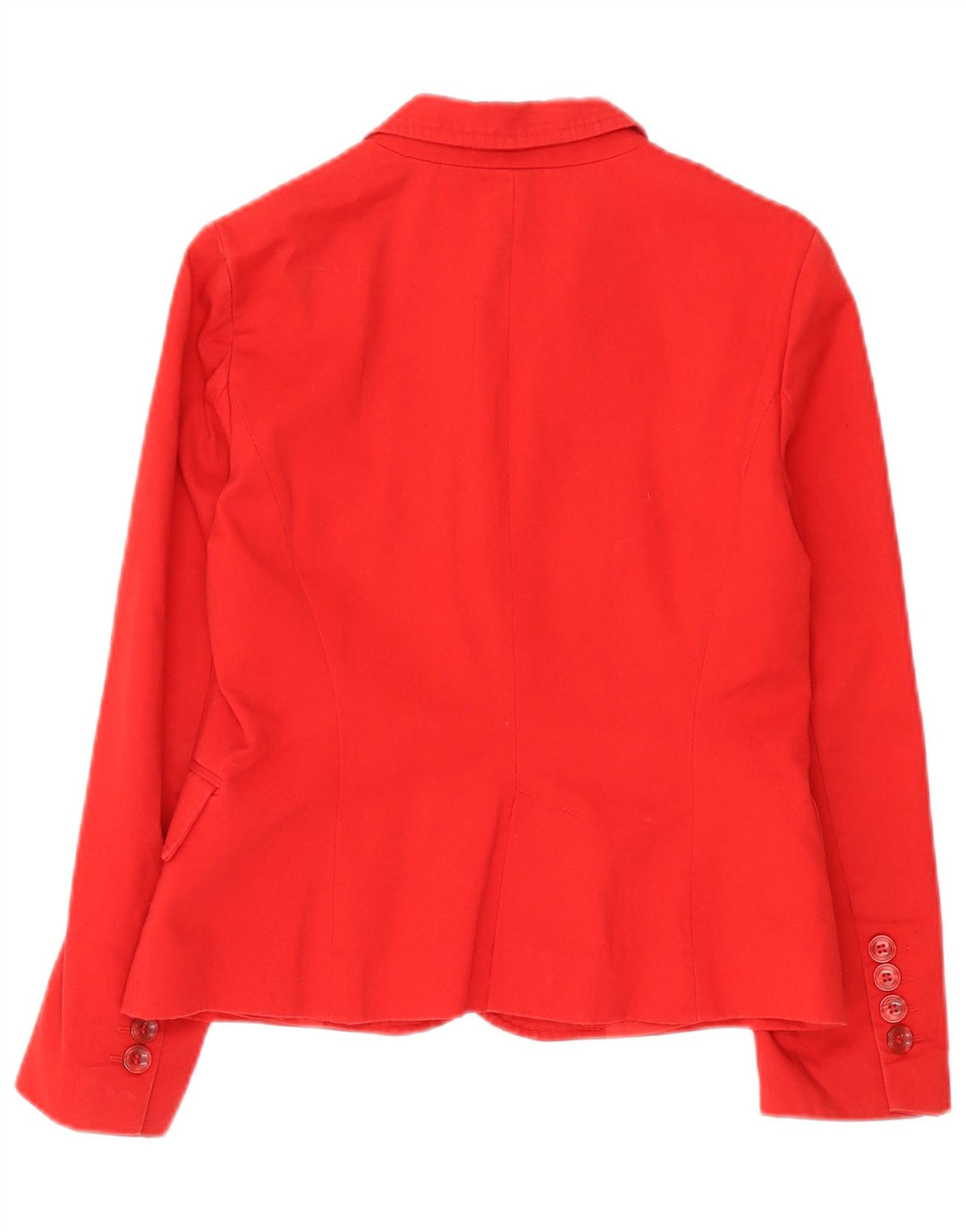Zara Womens 2 Button Blazer Jacket EU 38 Small Red Cotton