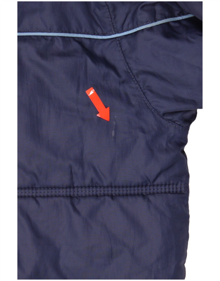 Nike Boys Graphic Hooded Padded Jacket 12-13 Years Large Navy Blue
