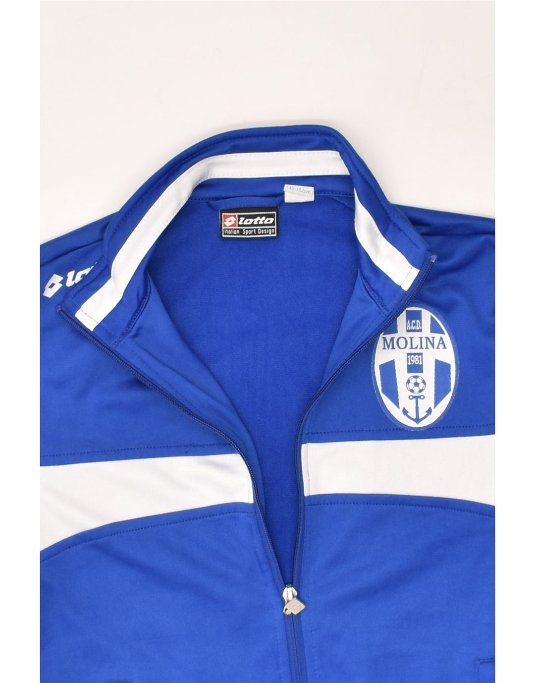 LOTTO Boys Tracksuit Top Jacket 11-12 Years Blue Polyester | Vintage Lotto | Thrift | Second-Hand Lotto | Used Clothing | Messina Hembry 