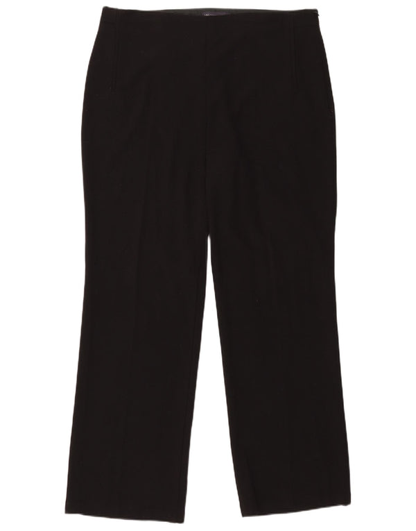 Marks & Spencer Womens High Waist Chino Trousers UK 16 Large W38 L32 Black