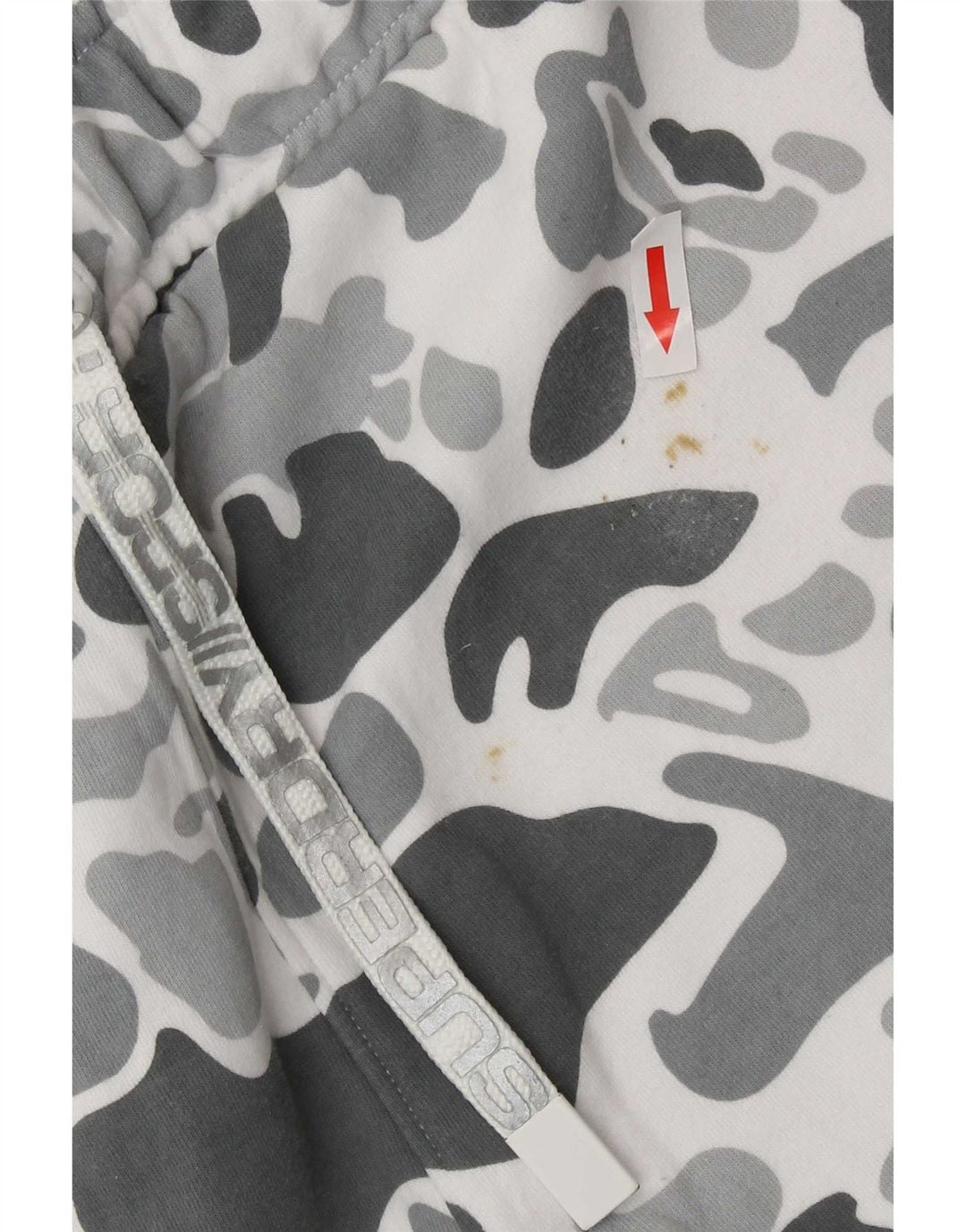 Superdry Mens Graphic Sport Shorts Medium  Grey Camouflage Cotton