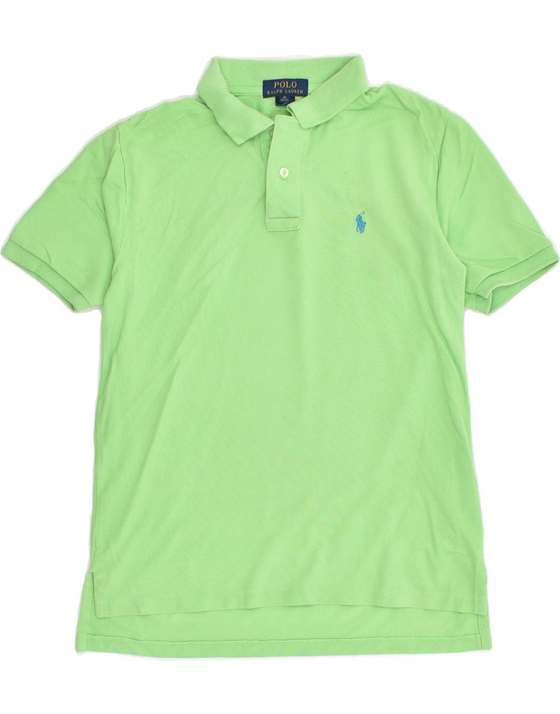 POLO RALPH LAUREN Boys Polo Shirt 10-11 Years Medium Green Cotton | Vintage Polo Ralph Lauren | Thrift | Second-Hand Polo Ralph Lauren | Used Clothing | Messina Hembry 