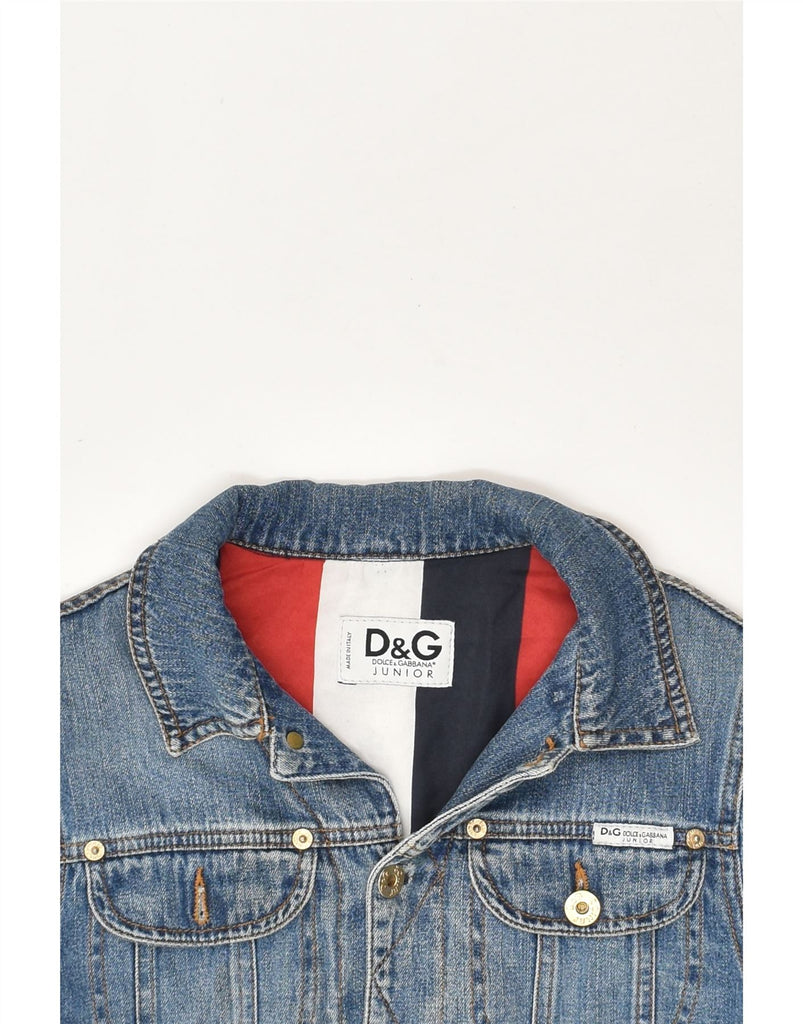 DOLCE & GABBANA Boys Denim Jacket 7-8 Years Blue Cotton | Vintage Dolce & Gabbana | Thrift | Second-Hand Dolce & Gabbana | Used Clothing | Messina Hembry 