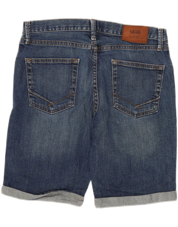 VANS Mens Denim Shorts W30 Medium Navy Blue Cotton