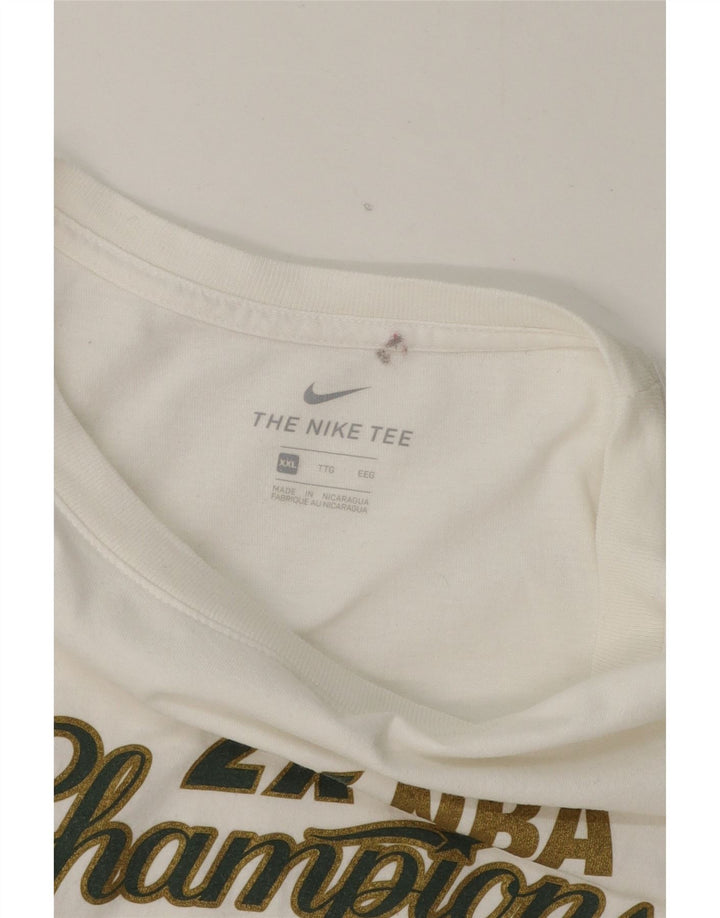 Nike Mens Milwaukee Bucks Graphic T-Shirt Top 2XL White