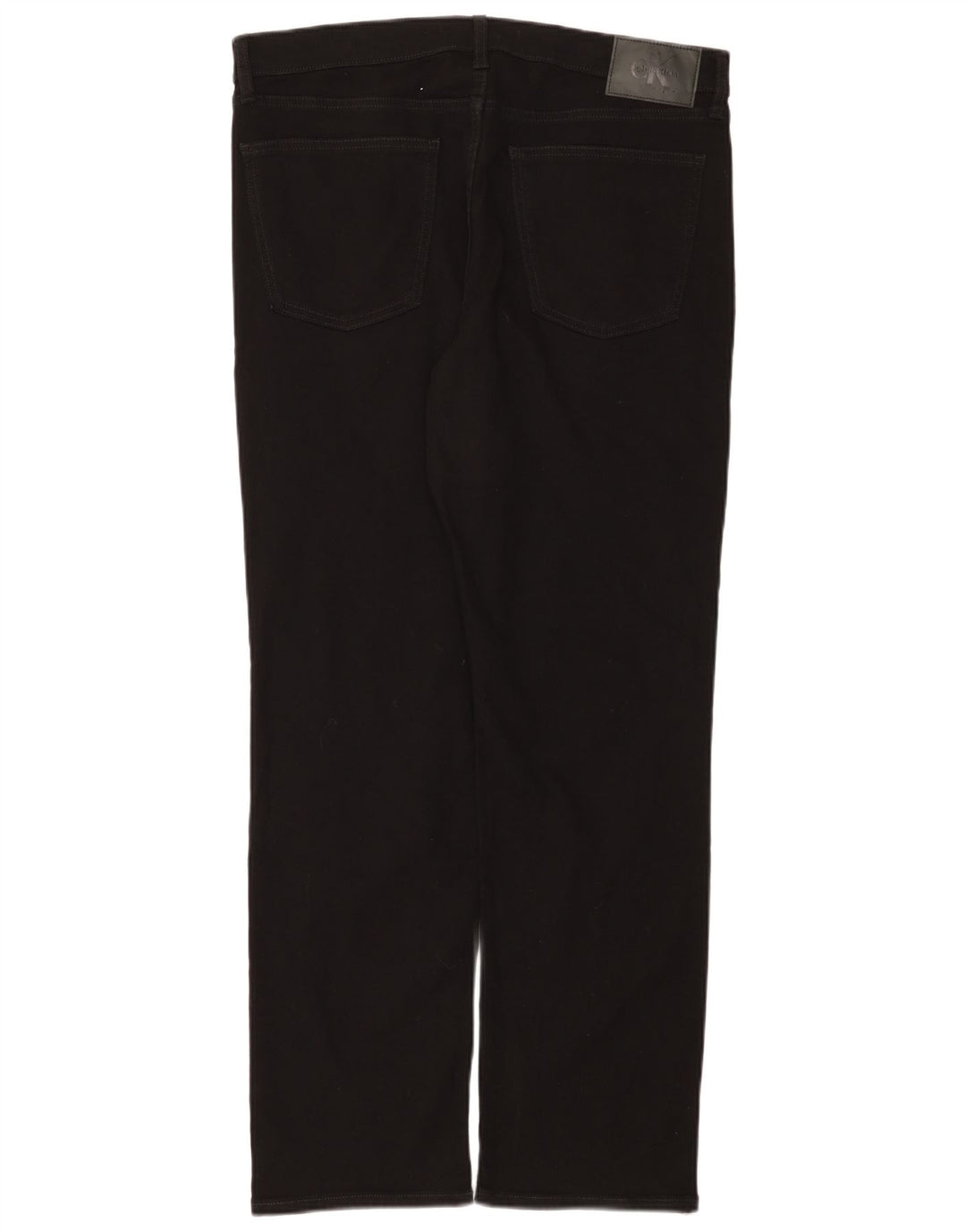 Calvin Klein Mens Straight Jeans W36 L32 Black Cotton