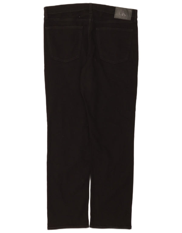 Calvin Klein Mens Straight Jeans W36 L32 Black Cotton