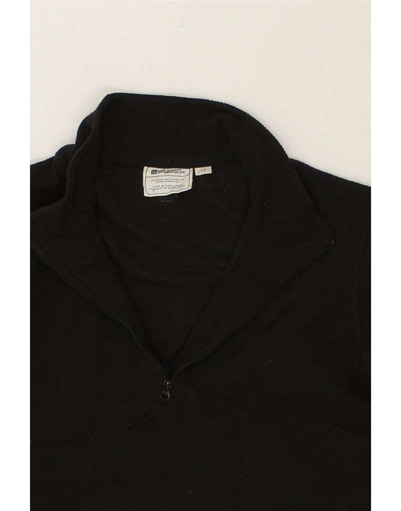 MOUNTAIN WAREHOUSE Womens Zip Neck Fleece Jumper UK 14 Large Black | Vintage Mountain Warehouse | Thrift | Second-Hand Mountain Warehouse | Used Clothing | Messina Hembry 