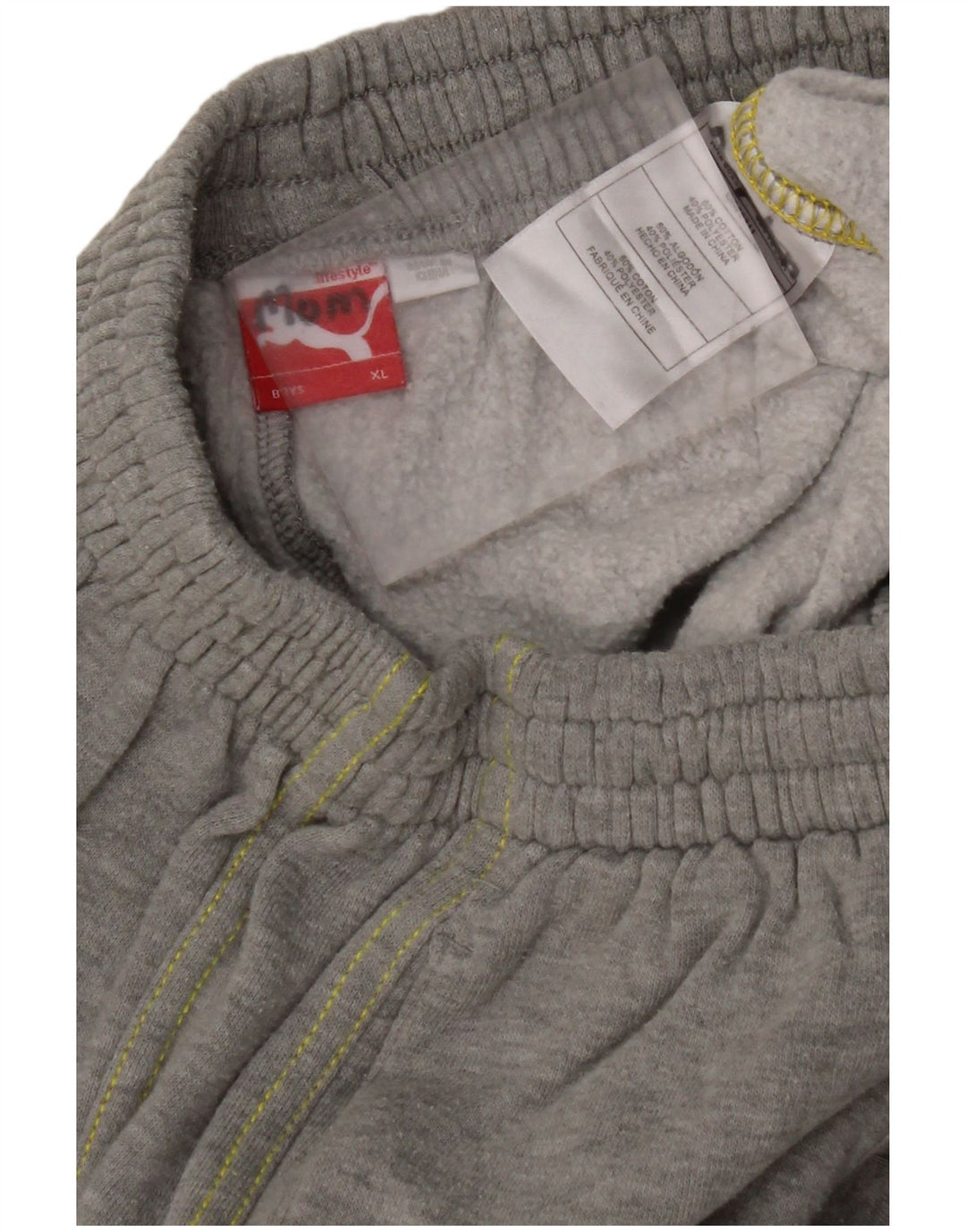 PUMA Boys Graphic Tracksuit Trousers 13-14 Years  Grey Cotton