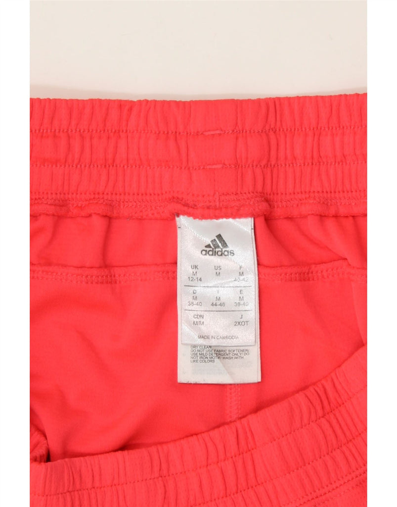 ADIDAS Womens Climalite Sport Shorts UK 12/14 Medium  Red Polyester Vintage Adidas and Second-Hand Adidas from Messina Hembry 
