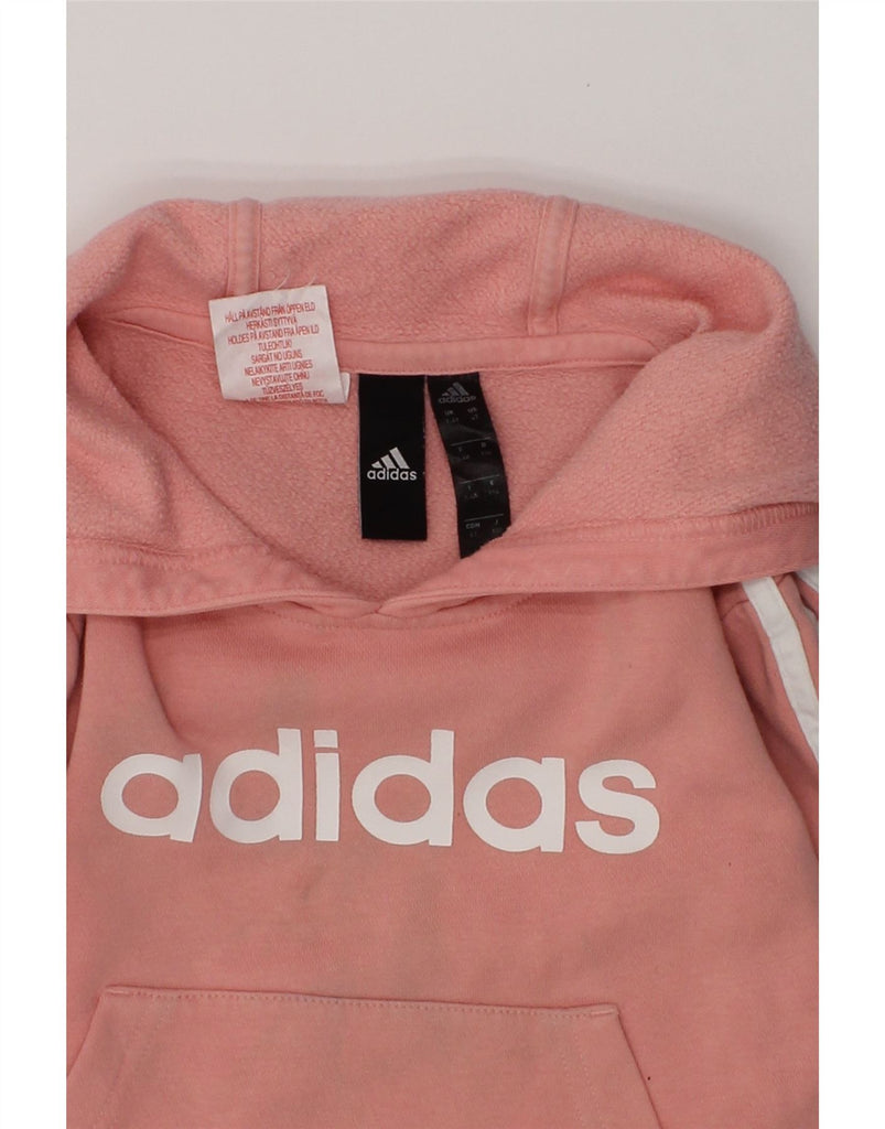 ADIDAS Girls Graphic Hoodie Jumper 3-4 Years Orange Cotton | Vintage Adidas | Thrift | Second-Hand Adidas | Used Clothing | Messina Hembry 