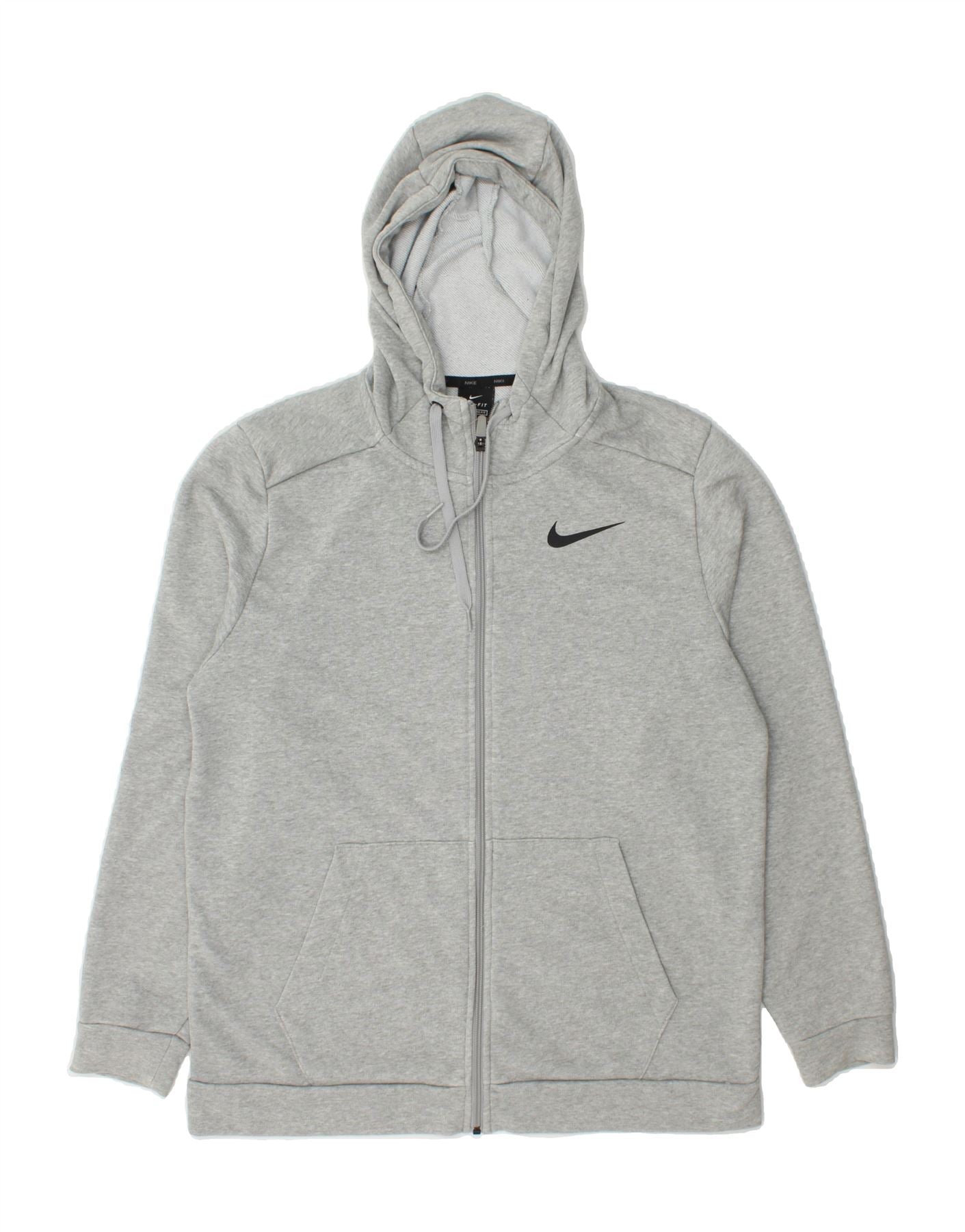 NIKEMensDriFitStandardFitZipHoodieSweaterMediumGreyCotton