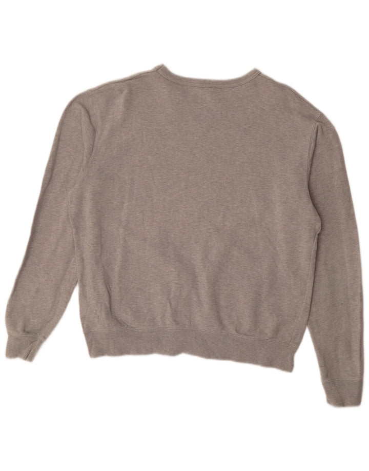 Levi's Womens Oversized Sweatshirt Jumper UK 14 Medium Grey Flecked Cotton