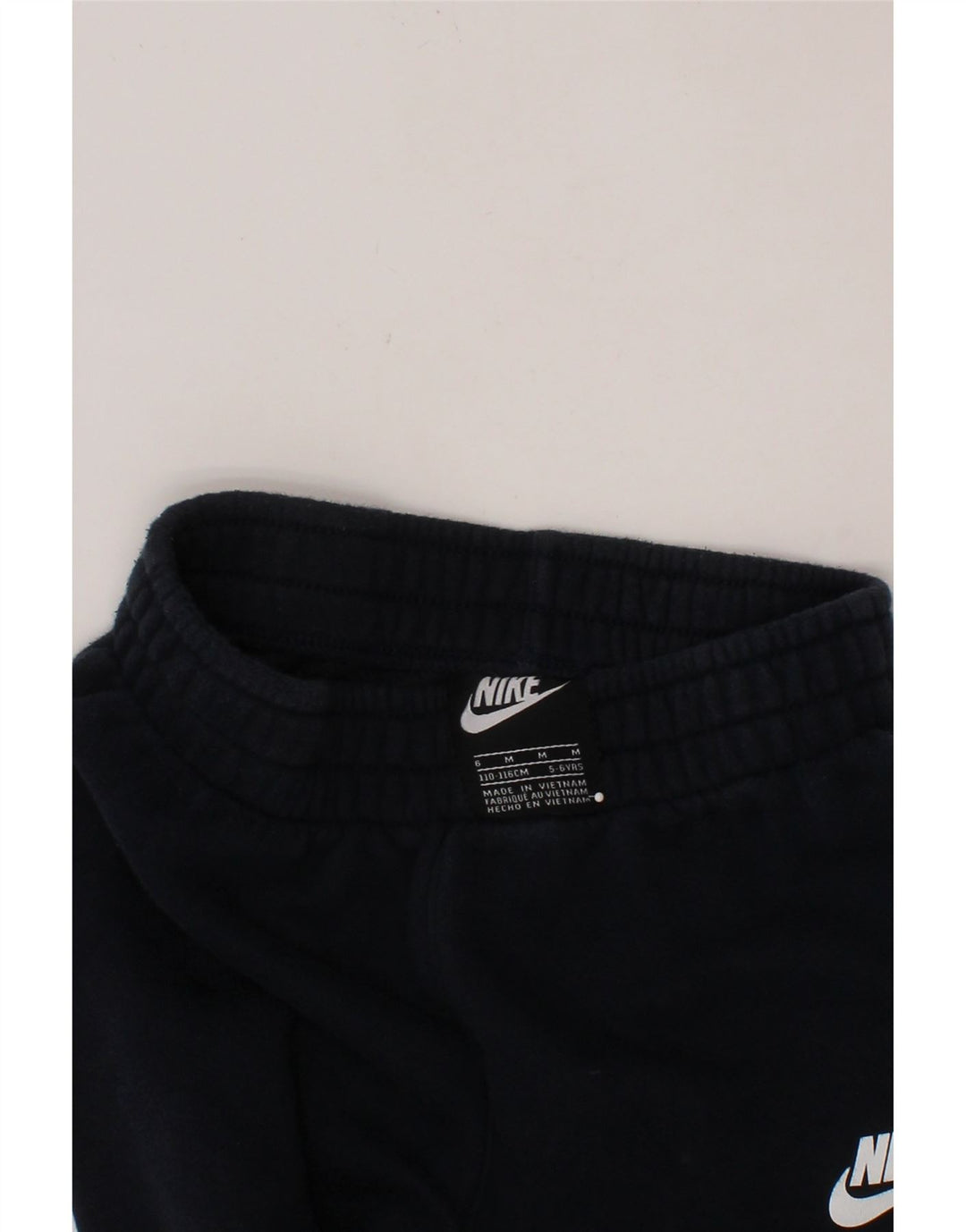 NIKE Boys Tracksuit Trousers Joggers 5-6 Years Medium Navy Blue Cotton