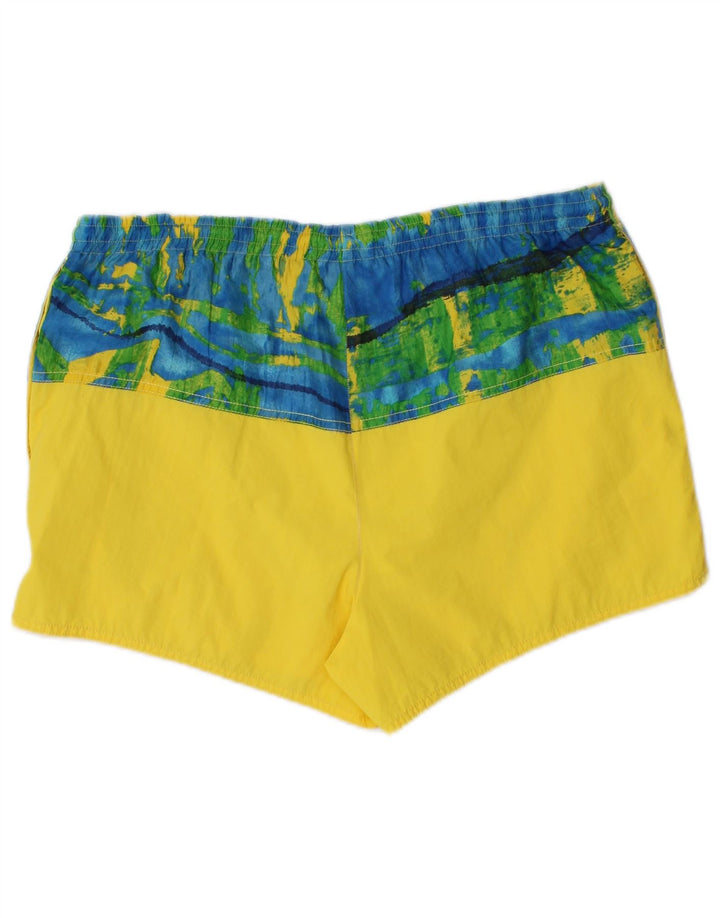 OCEANO Mens Swimming Shorts IT 48 Medium Yellow Colourblock Polyamide