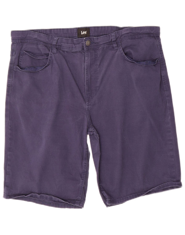 Lee Mens Casual Shorts Large W36 Navy Blue Cotton
