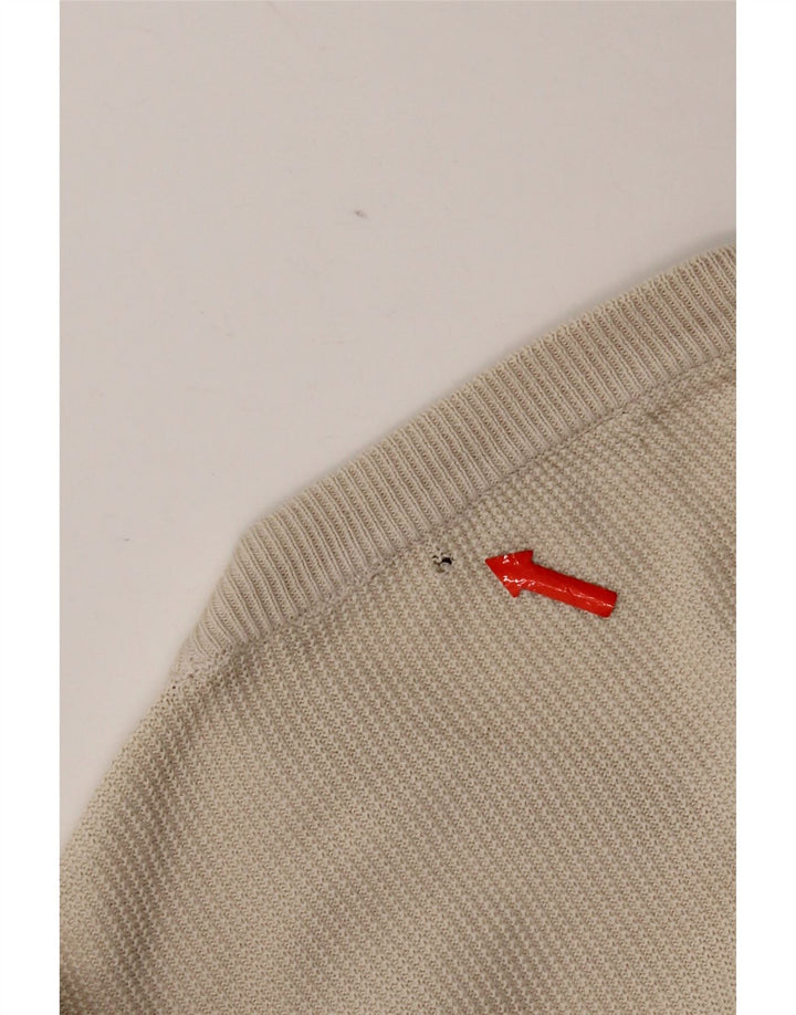 Zara Mens Crew Neck Jumper Sweater Medium Beige