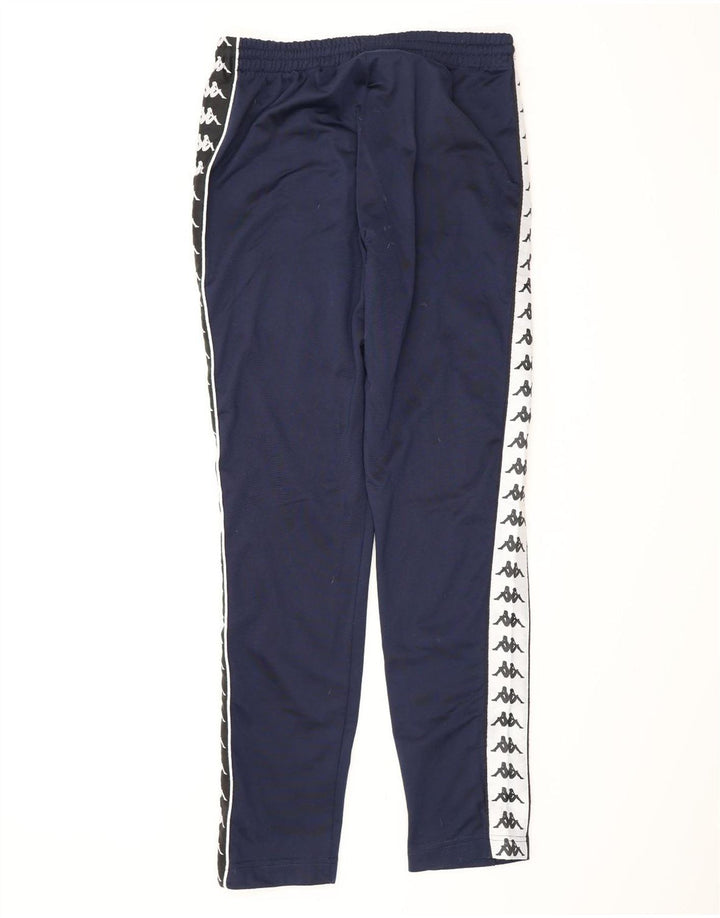 Kappa Mens Graphic Tracksuit Trousers Small Navy Blue Colourblock