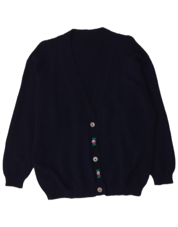 Vintage Womens Cardigan Sweater UK 18 XL Navy Blue