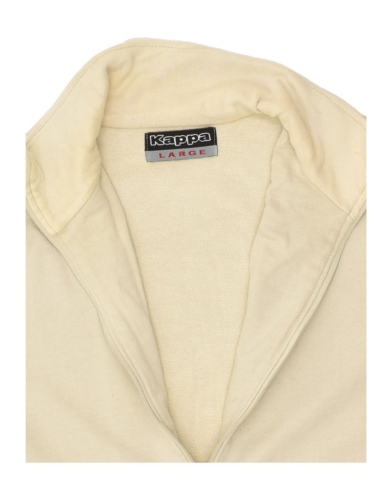 KAPPA Mens Tracksuit Top Jacket Large Beige Cotton | Vintage Kappa | Thrift | Second-Hand Kappa | Used Clothing | Messina Hembry 