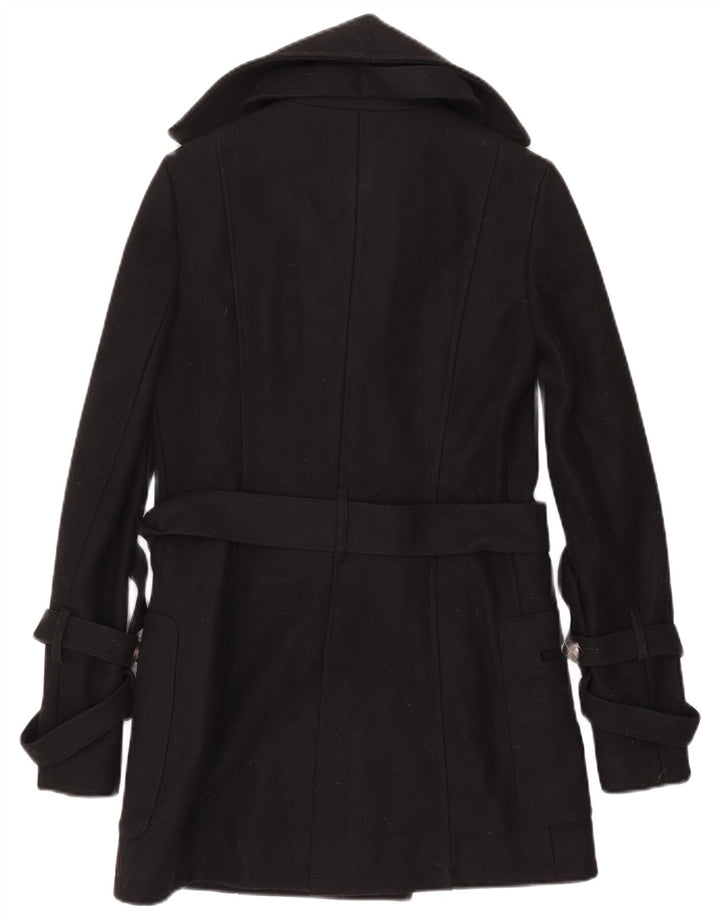 Patrizia Pepe Womens Overcoat IT 42 Medium Black Wool