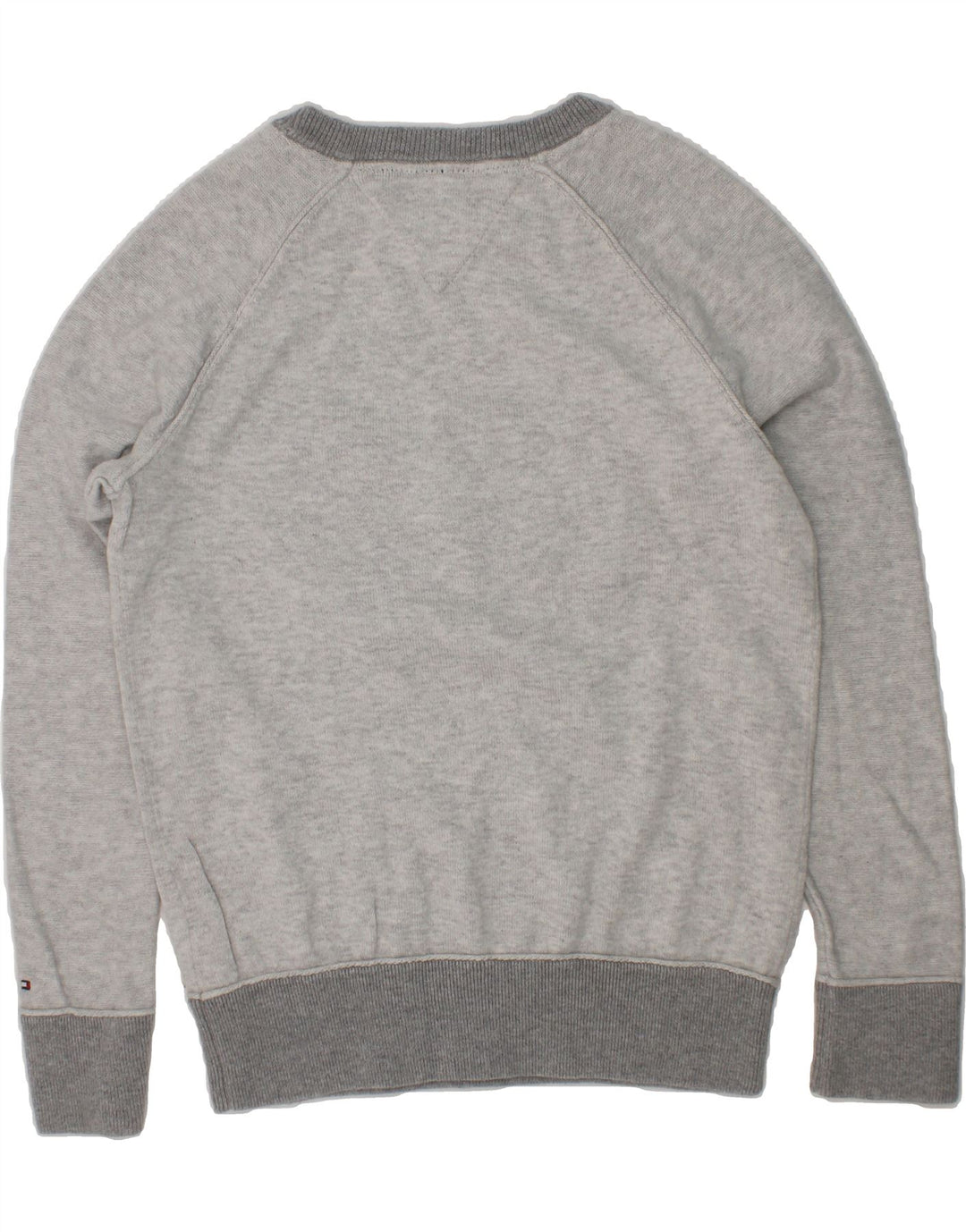 TOMMY HILFIGER Boys Graphic Sweatshirt Jumper 9-10 Years Grey Cotton Vintage Tommy Hilfiger and Second-Hand Tommy Hilfiger from Messina Hembry 