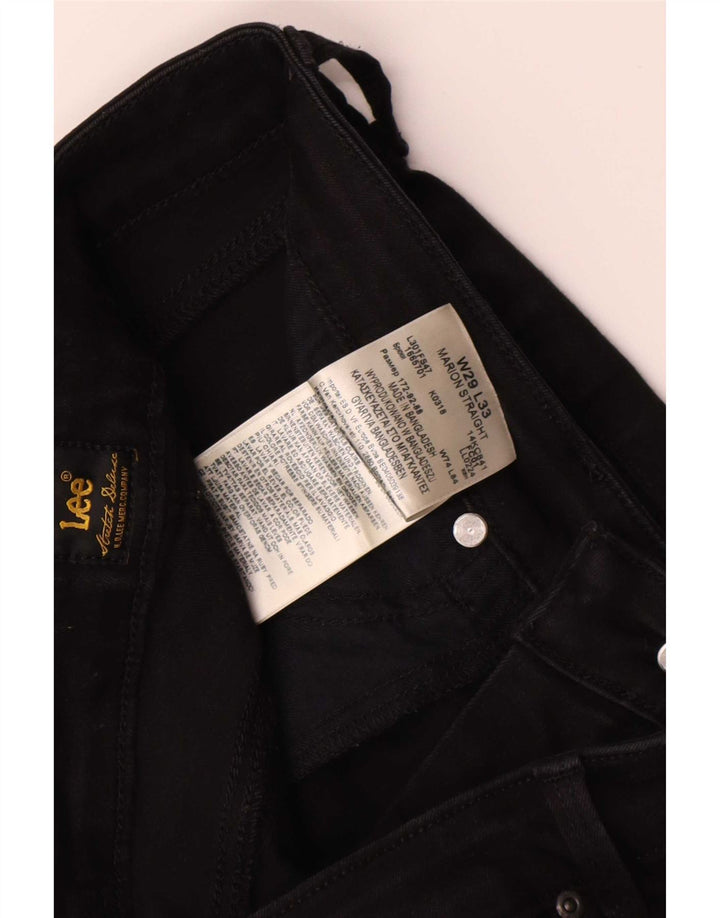 Lee Womens Marion Straight Jeans W29 L28 Black Cotton