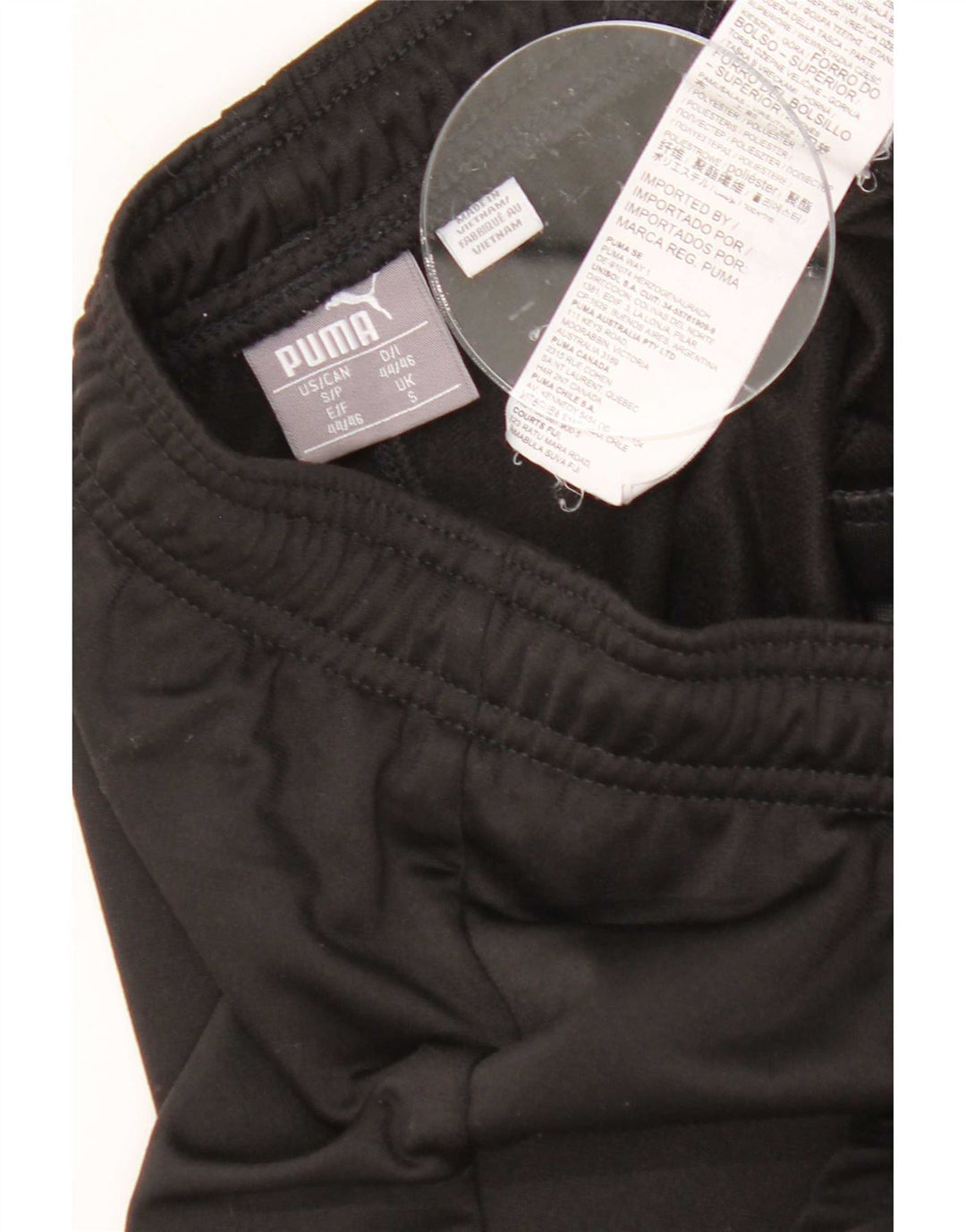 Puma Mens Tracksuit Trousers Small Black Polyester