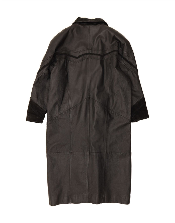WORTHINGTON Womens Leather Coat UK 18 XL Black Leather Vintage Worthington and Second-Hand Worthington from Messina Hembry 