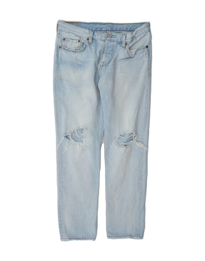 LEVI'S Womens Distressed Slim Jeans W27 L28 Blue Cotton Vintage Levi's and Second-Hand Levi's from Messina Hembry 