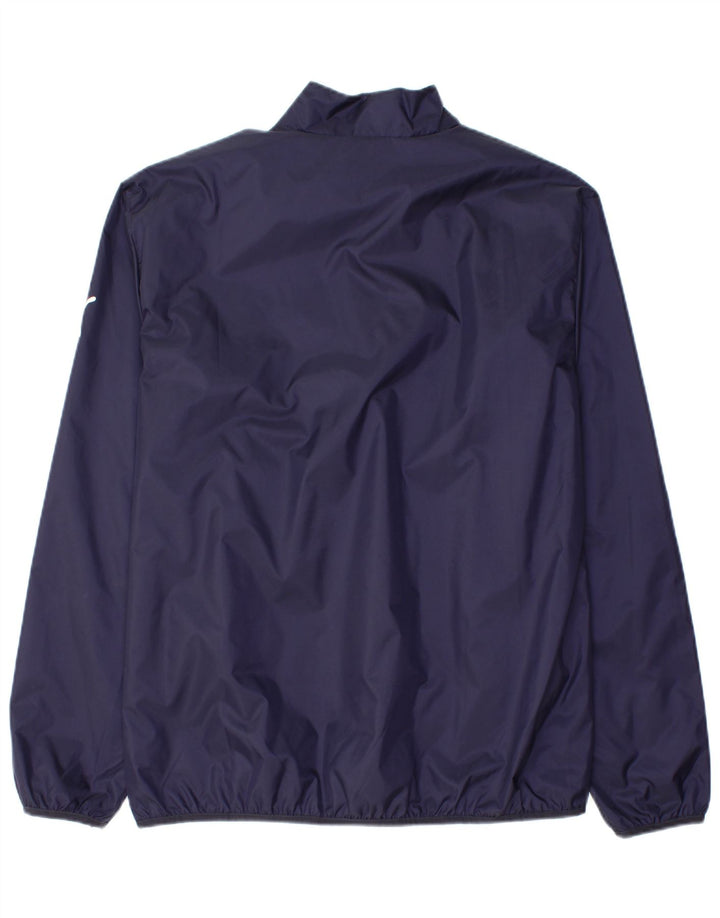 Puma Mens Graphic Pullover Tracksuit Top Large Navy Blue Colourblock