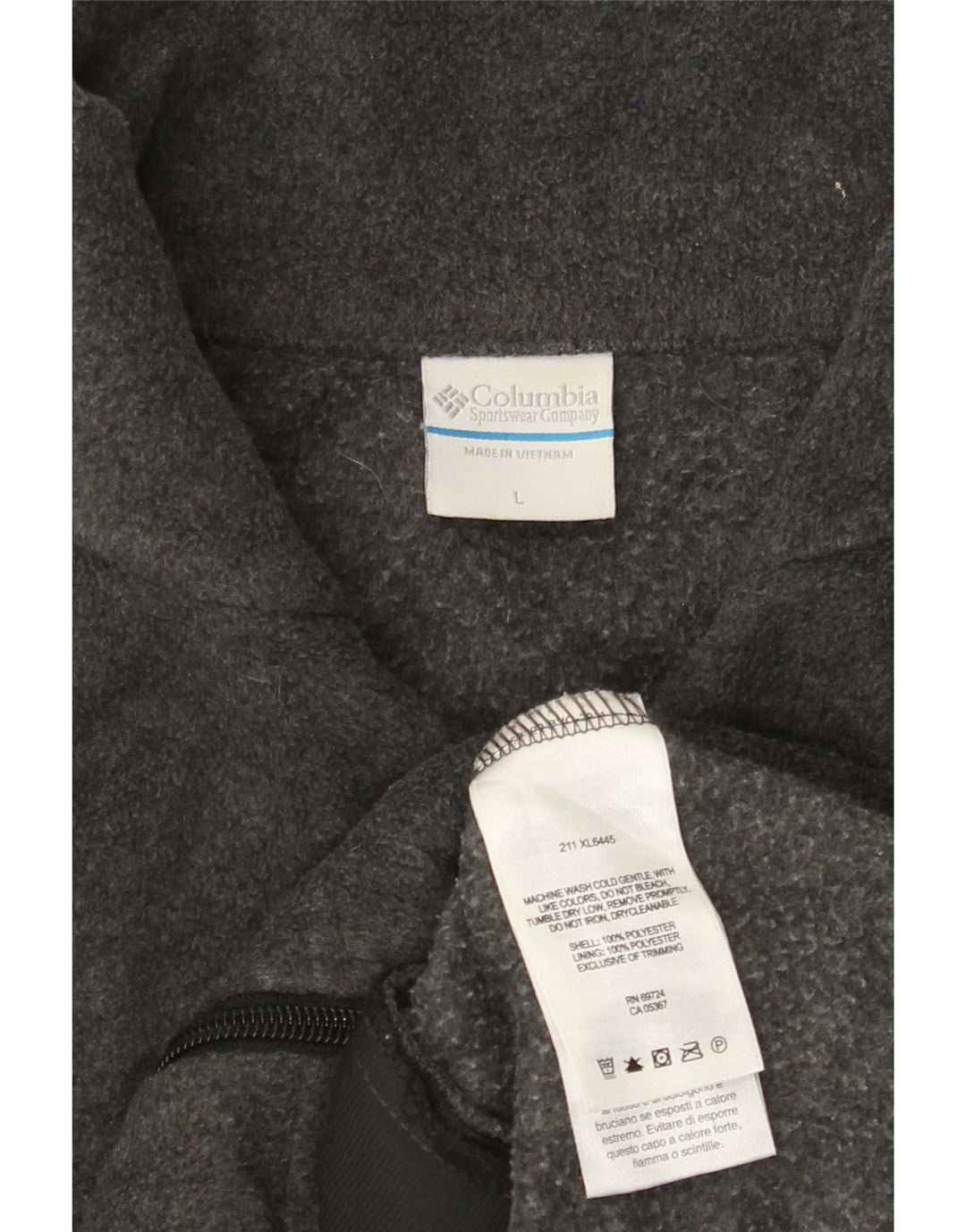 Columbia Womens Fleece Jacket UK 16 Large Grey Polyester