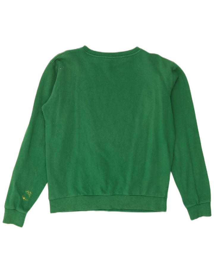 Ellesse Womens Graphic Oversized Sweatshirt Jumper UK 8 Small Green