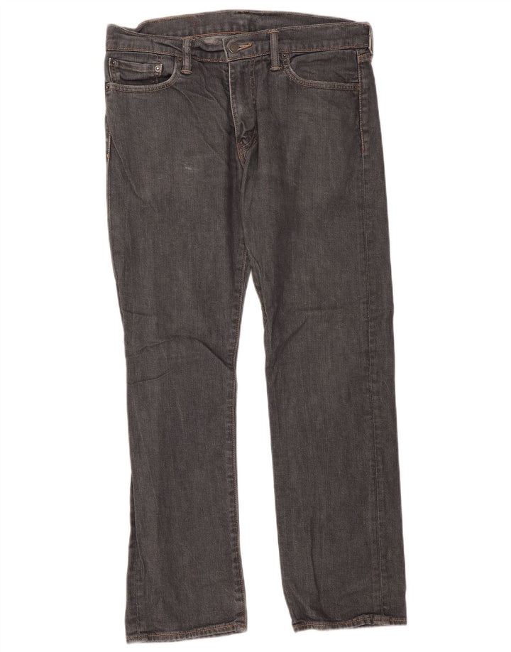 Levi's Mens 504 Straight Jeans W32 L30 Grey Cotton