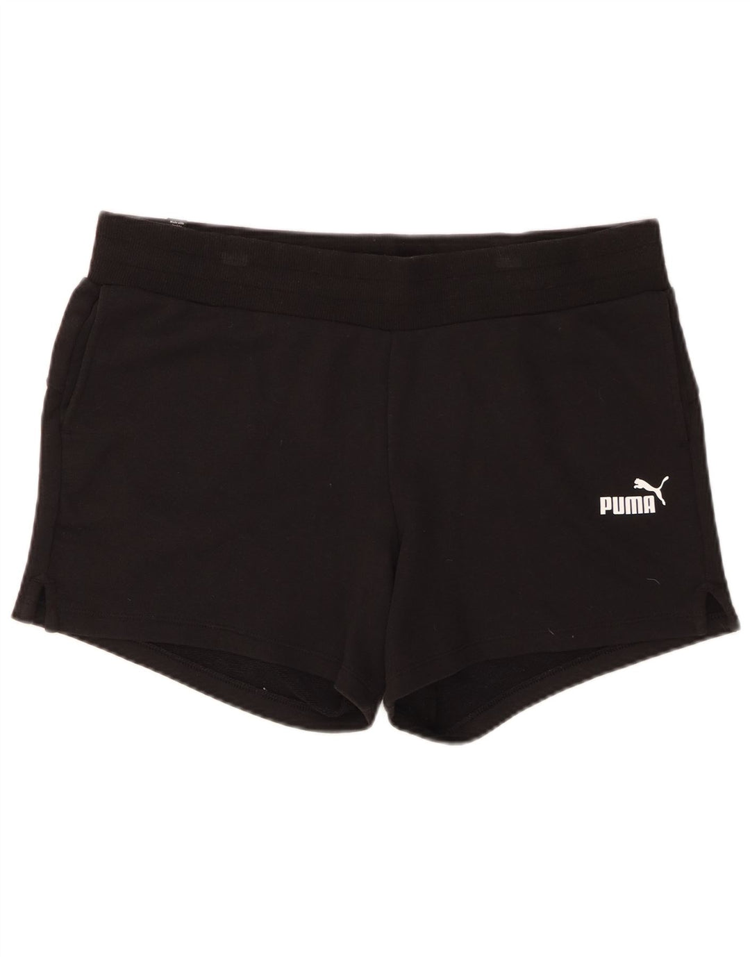 PUMA Womens Sport Shorts UK 16 Large Black Cotton