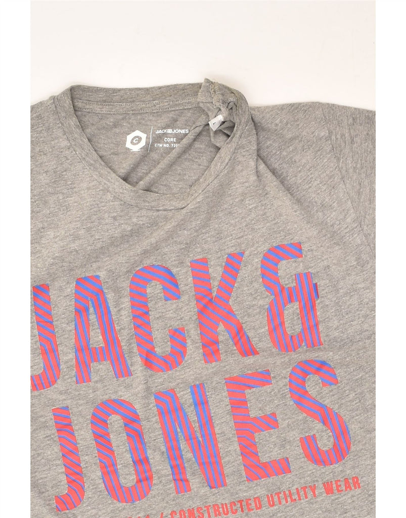 JACK & JONES Mens Graphic T-Shirt Top Large Grey Cotton | Vintage Jack & Jones | Thrift | Second-Hand Jack & Jones | Used Clothing | Messina Hembry 