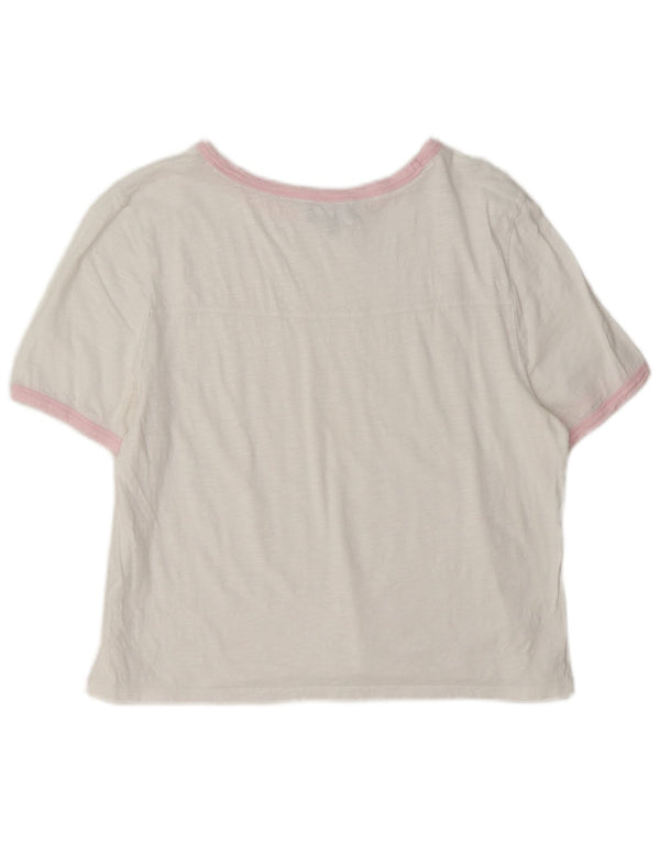 ME+EM Womens T-Shirt Top UK 14 Large White Colourblock Cotton