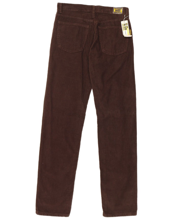 Vintage Mens Straight Corduroy Trousers W33 L33 Brown Cotton