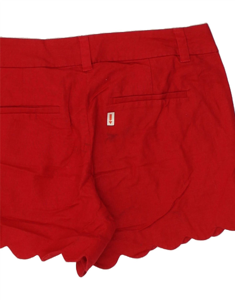 J. CREW Womens Casual Shorts US 2 XS W30  Red Linen | Vintage J. Crew | Thrift | Second-Hand J. Crew | Used Clothing | Messina Hembry 