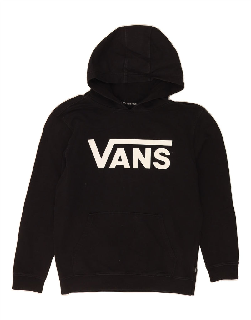 VANS Womens Graphic Hoodie Jumper UK 16 Large Black Cotton Vintage Vans and Second-Hand Vans from Messina Hembry 