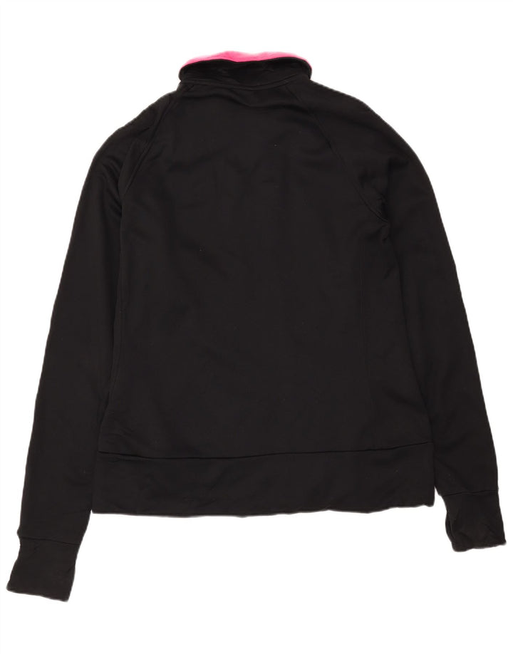 PUMA Womens Tracksuit Top Jacket UK 14 Medium Black Polyester