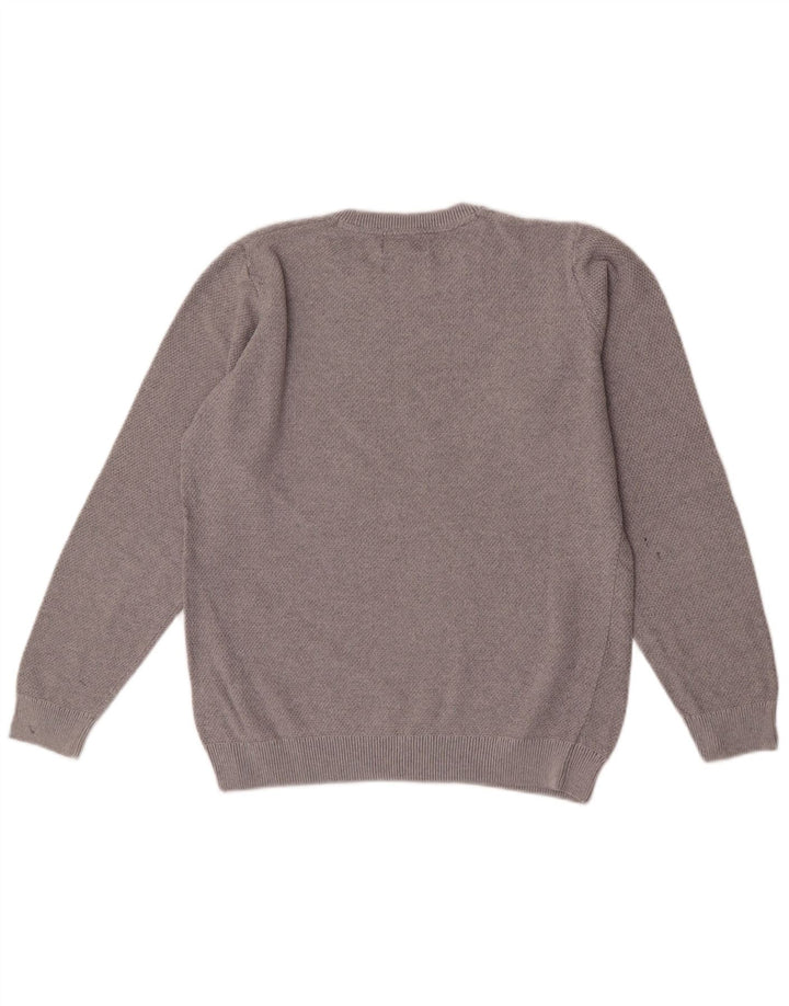 Marks & Spencer Mens Crew Neck Jumper Sweater Small Grey Cotton
