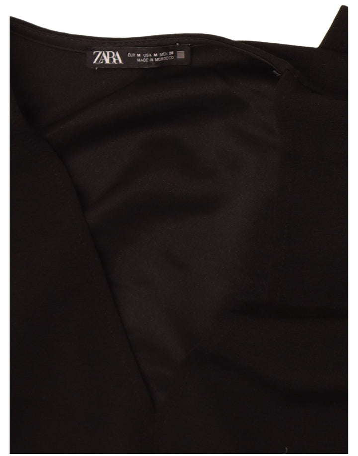 Zara Womens Long Sleeve Shift Dress UK 14 Medium Black
