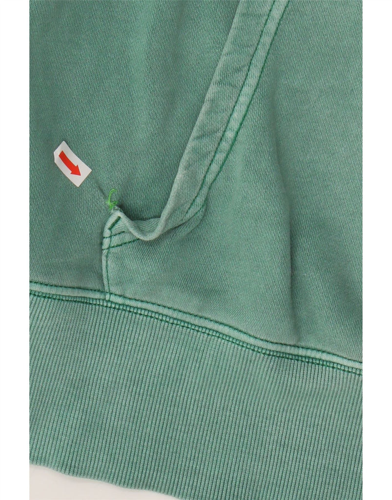 DIADORA Mens Graphic Hoodie Jumper 2XS Green Colourblock Vintage Diadora and Second-Hand Diadora from Messina Hembry 