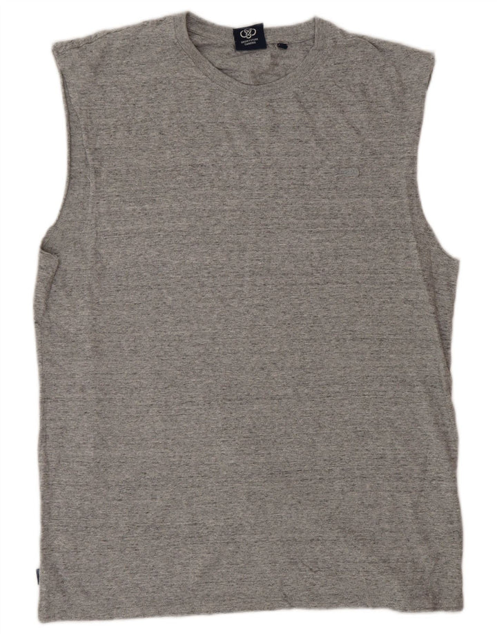 Superdry Mens Vest Top Medium Grey Flecked Cotton