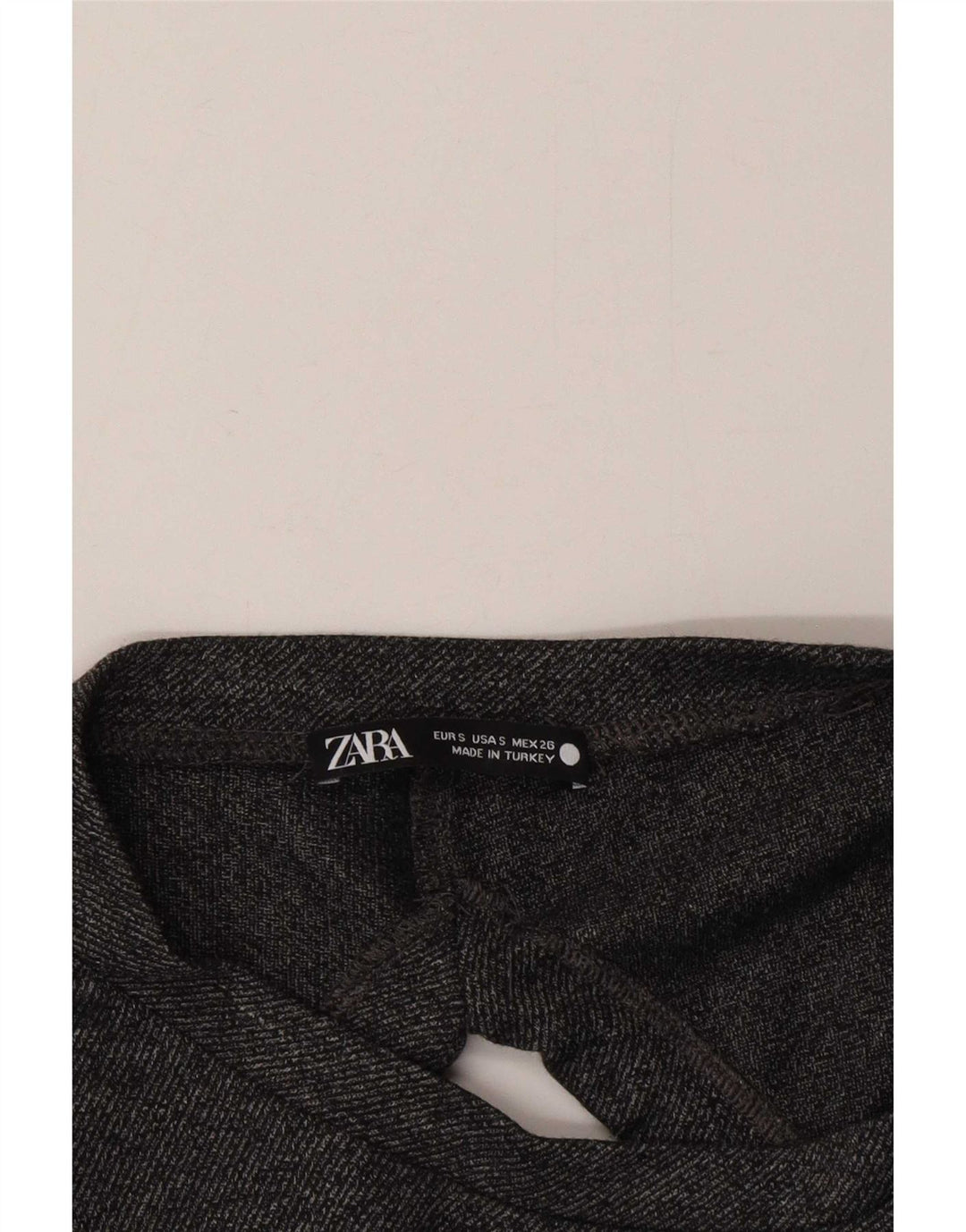 Zara Womens Long Sleeve Oversized Blouse Top UK 10 Small Grey