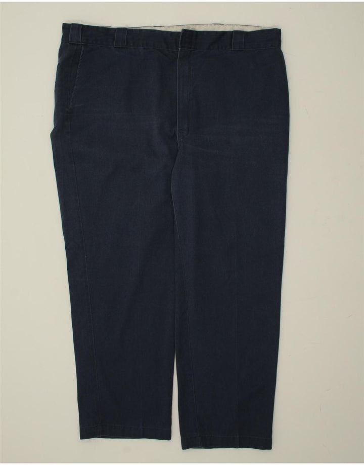 DICKIES Mens Straight Chino Trousers W44 L30 Navy Blue Polyester Vintage Dickies and Second-Hand Dickies from Messina Hembry 